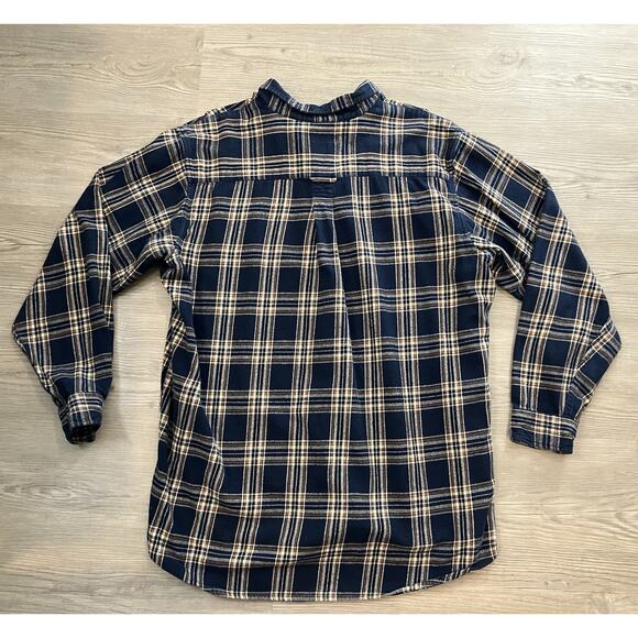 Red Head Flannel Button Up Shirt Blue Plaid Print Men’s Size 2XLT - Picture 3 of 7